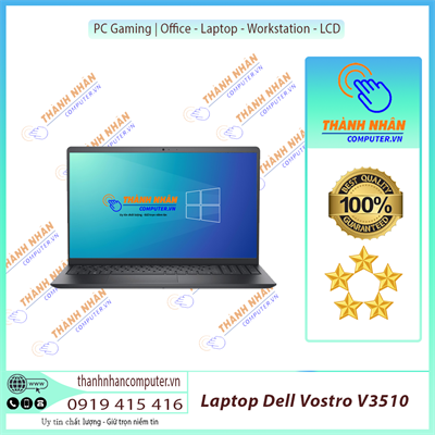 Laptop DELL VOSTRO V3510-V5I3305W I3(1115G4)/ 8G/ SSD 256GB/ 15,6” FHD/ Win 11/ Đen New 100% FullBox