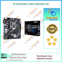 Mainboard ASUS PRIME B460M-K (Intel B460, Socket 1200, m-ATX, 2 khe Ram DDR4) New Fullbox
