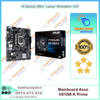 Mainboard ASUS PRIME H510M-K (Intel H510, Socket 1200, m-ATX, 2 khe Ram DDR4) New Fullbox