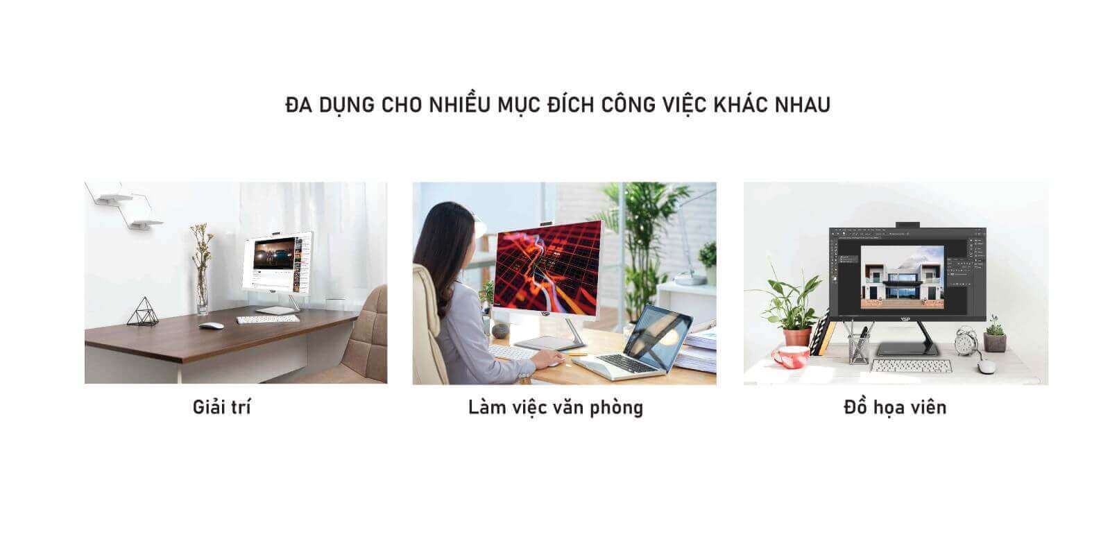 Máy tính để bàn VSP All In One - VA221-610H/21.45"/FULL HD/60HZ