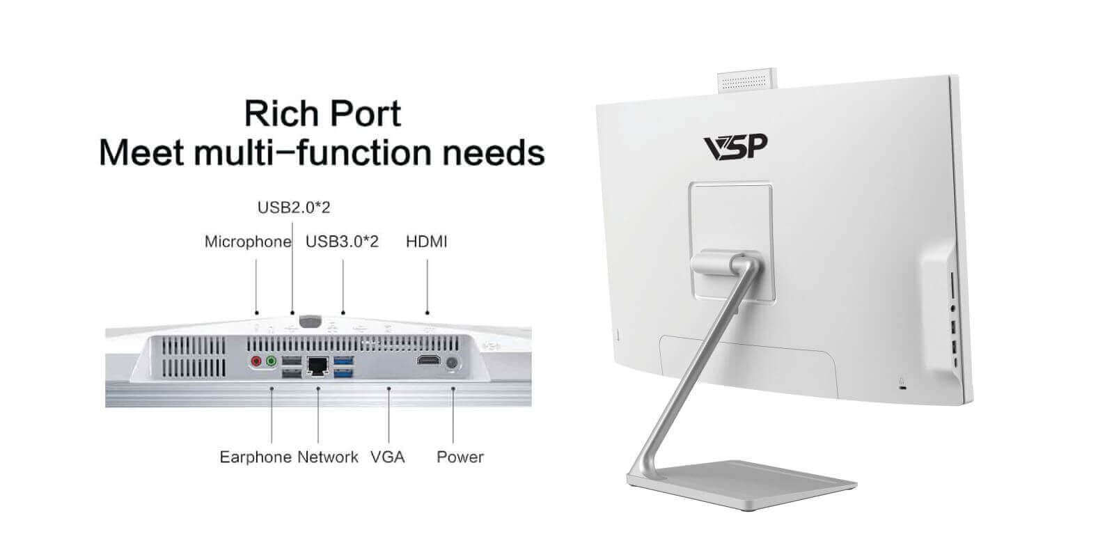 Máy tính để bàn VSP All In One - VA221-610H/21.45"/FULL HD/60HZ