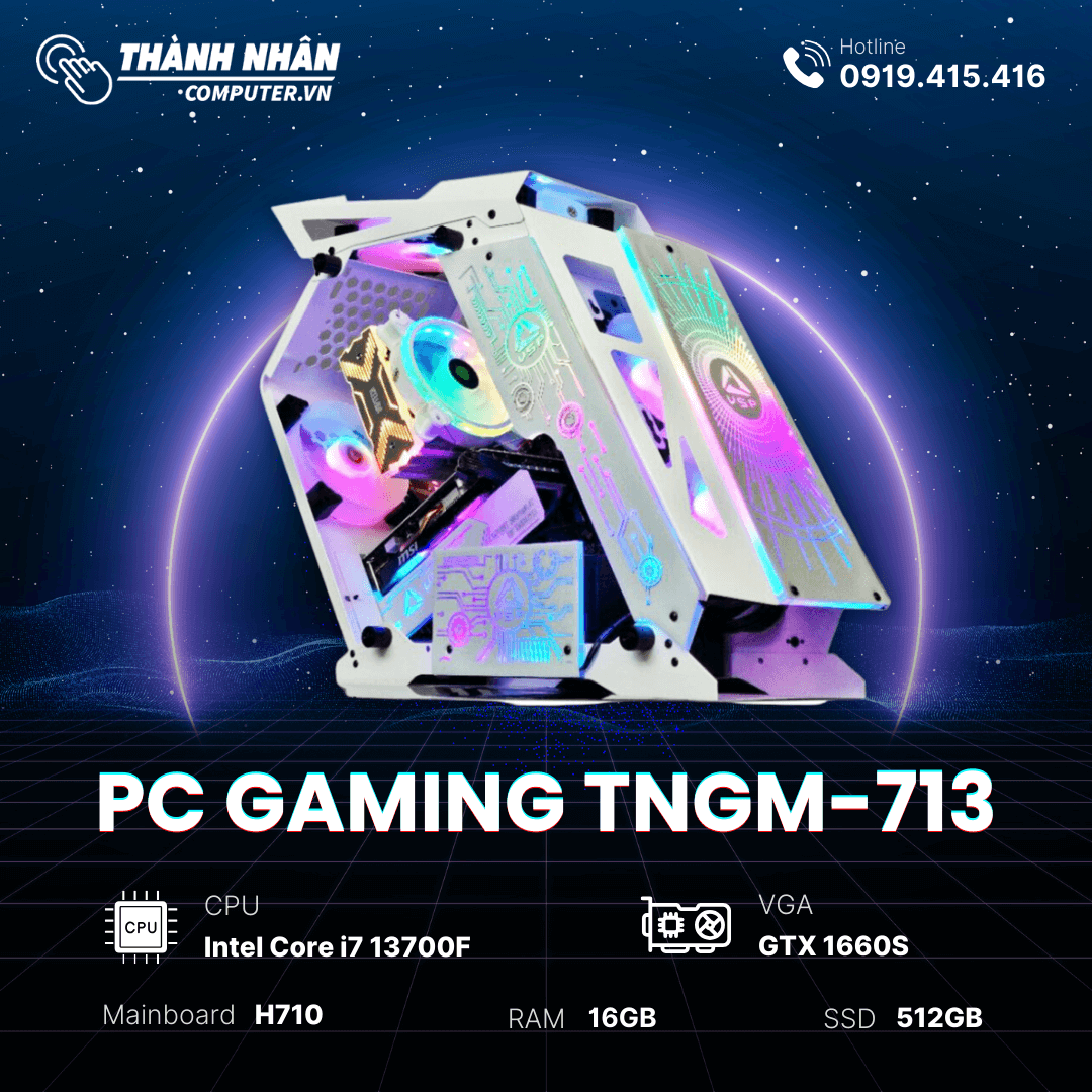 PC Gaming TNGM-713 (Intel Core i7 13700F - Ram 16GB - SSD 512GB)