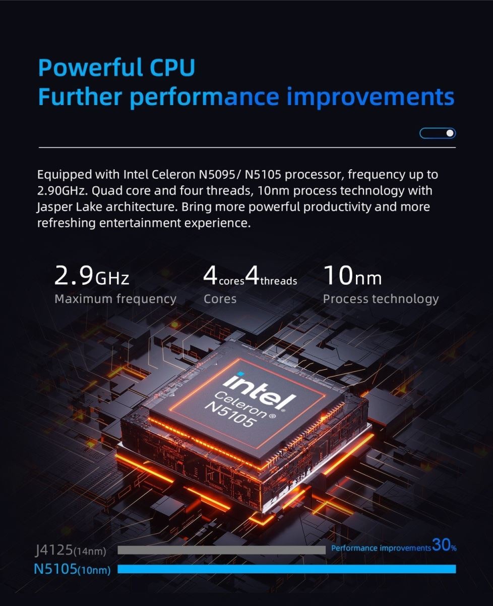 Máy tính Mini - VTECH VTPO158U (Intel N95 - Ram 8/16Gb - SSD 256Gb)